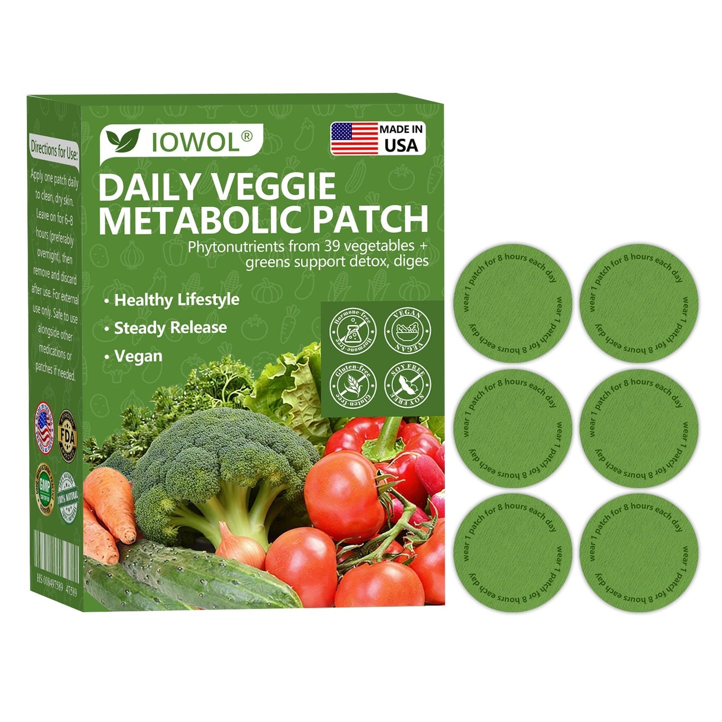 🥦Offizieller Shop | IOWOL® Daily Vegetable Metabolism Tablets enthalten Bio-Gemüseextrakte und Phytate aus 39 verschiedenen Gemüse- und Kräutersorten.