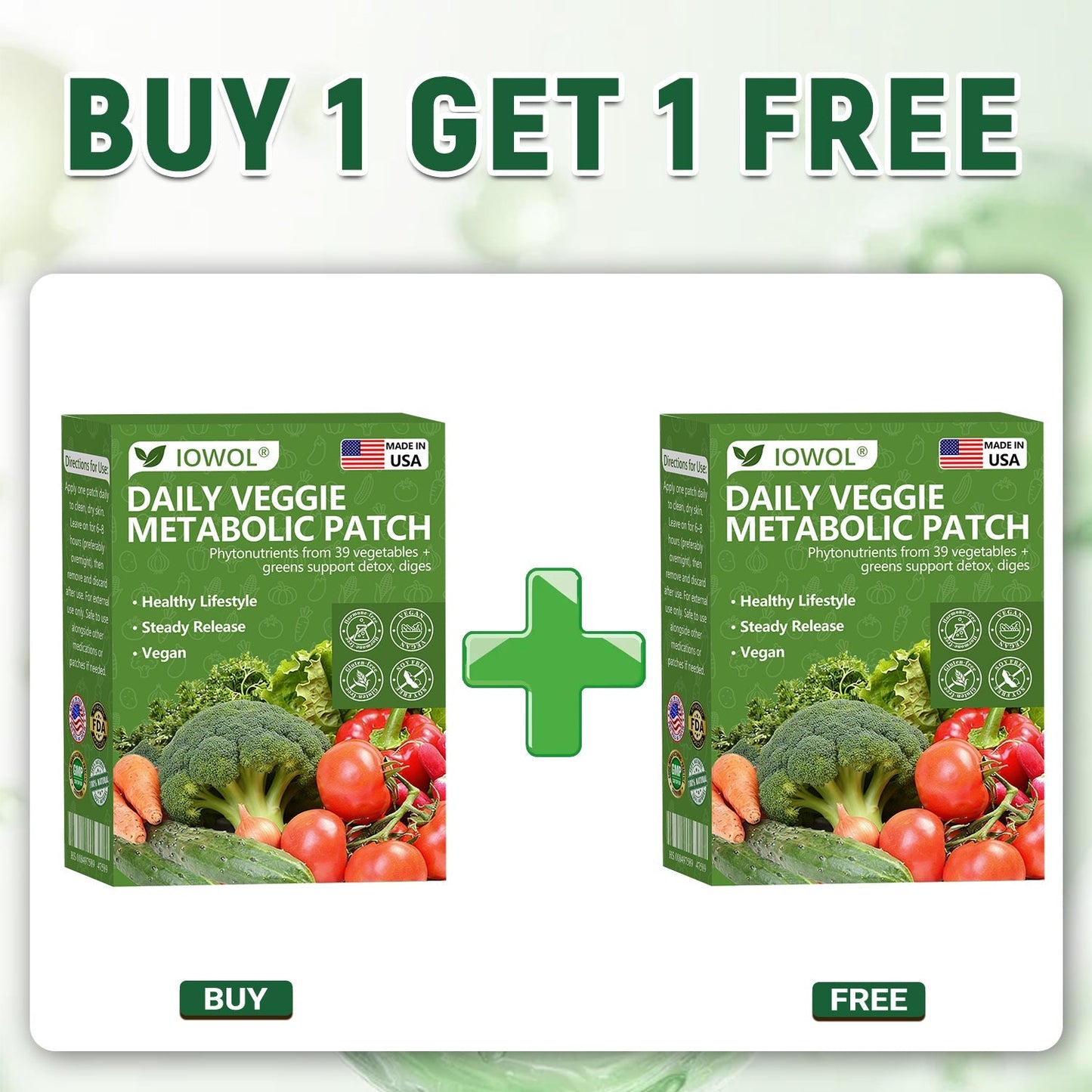 🥦Offizieller Shop | IOWOL® Daily Vegetable Metabolism Tablets enthalten Bio-Gemüseextrakte und Phytate aus 39 verschiedenen Gemüse- und Kräutersorten.