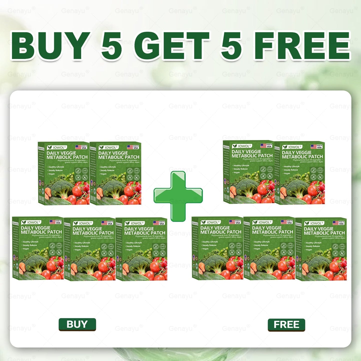 🥦Offizieller Shop | IOWOL® Daily Vegetable Metabolism Tablets enthalten Bio-Gemüseextrakte und Phytate aus 39 verschiedenen Gemüse- und Kräutersorten.