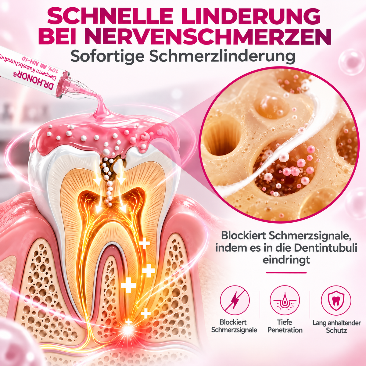 Natürliches Zahnschmelz-Reparaturgel